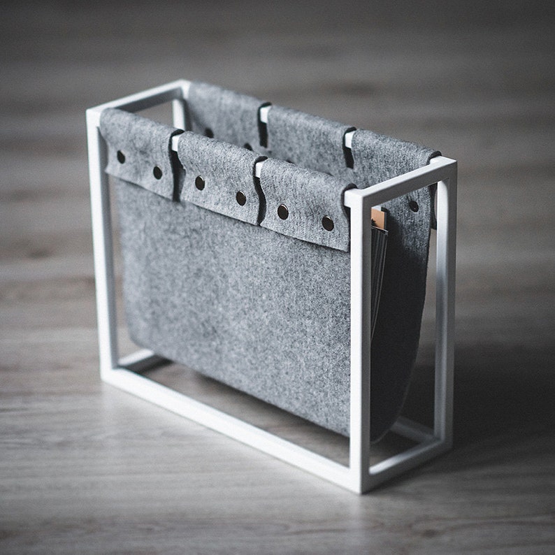 Scandinavian style magazine rack magazine holder felt Etsy