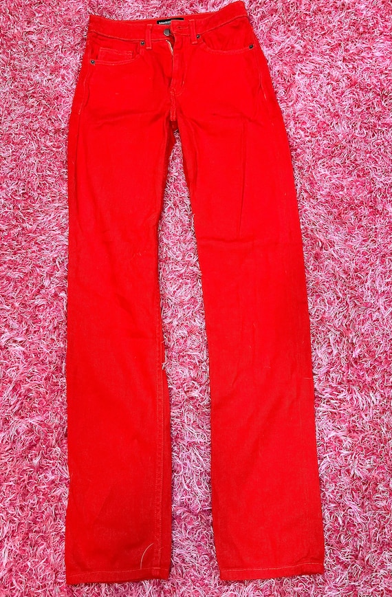 Ruby Red American Apparel Mid Rise Jeans Sz 27" - image 1