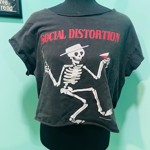 SOCIAL DISTORTION Original Vintage T-shirt Black Giant Label