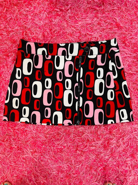 Retro 60s Style Groovy Mod Geo pattern skirt - image 3