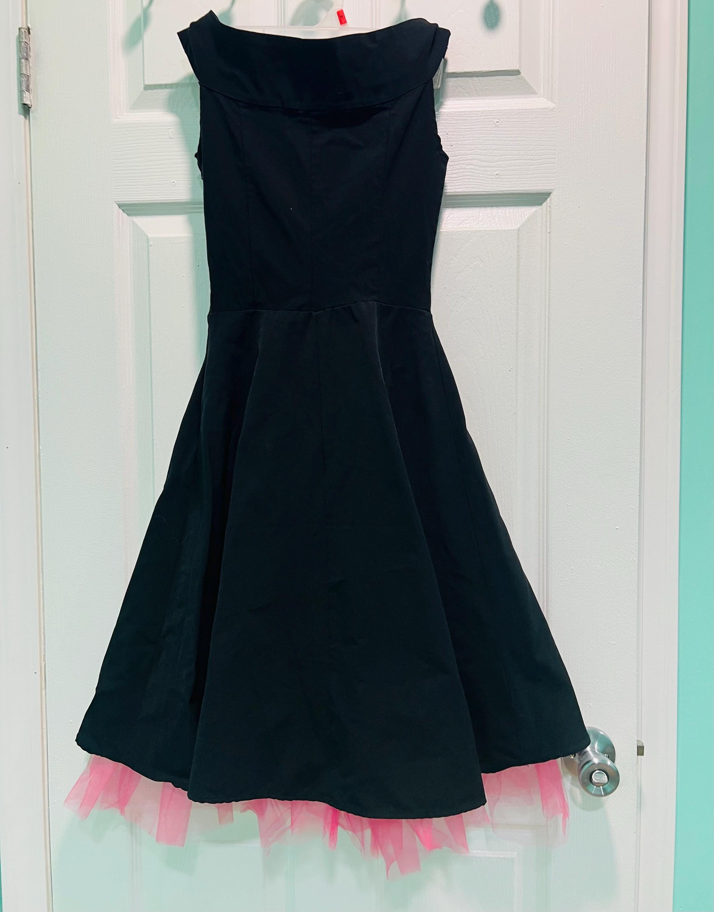 50s Swing Dress Black - Etsy