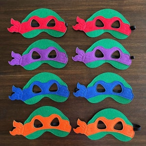 Party Pack!You Pick Color/Number! Turtles Masks,Kids Superhero Masks Costume,Superhero Birthday, Ninja Birthday Party Favors