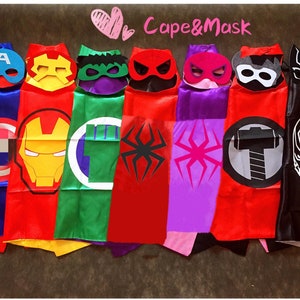 Party Pack(5/10/20/25)Superhero Capes and Masks,Superhero Birthday Party,Bulk Kids Superhero Capes Cloak,Superhero Birthday Party Favors