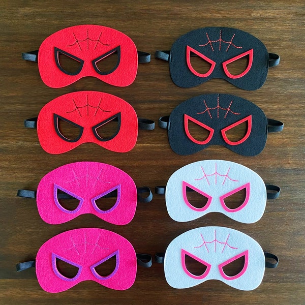 Party Pack!You Pick Color/Number! Super hero Masks,Kids Superhero Masks Costume,Superhero Birthday,Spider and Friends Birthday Party Favors