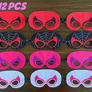 NEW DESIGN! Party Pack Super hero Masks,Kids Superhero Masks Costume,Superhero Birthday,Spider and Friends Birthday Party Favors