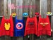 ReadyToShip! Super hero inspired cape and mask, Kids superhero cape and mask, Superhero Birthday, Superhero Party Favors,Superhero Costume 