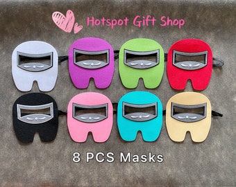Space Game Theme Astronaut Masks Bracelets for Among Birthday Party Favors,Impostor Crewmate Birthday Decoration Supplies,Kids Costume gift