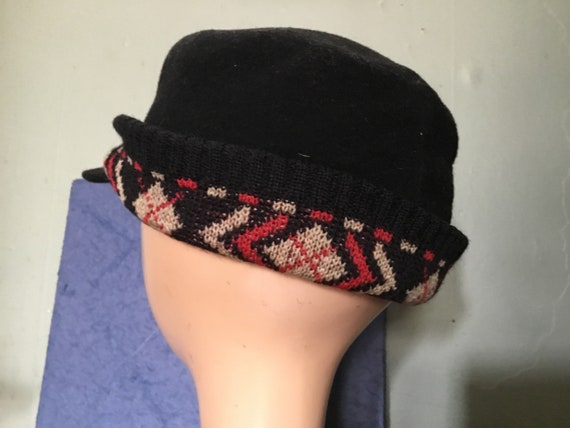 Men’s 1950’s wool cap with knit ear warmer - image 3