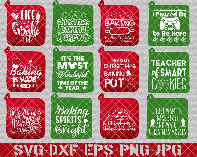 Download Christmas Pot Holder Svg Bundle Kitchen Svg Bundle ...