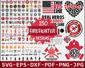 Firefighter Svg, Firefighter Svg Bundle, Fire Dept Svg, Fireman Svg, Fire Badge Symbol, Svg Bundle, Svg, Dxf, Eps, Pdf, Jpg, Png.