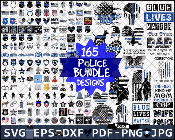 Download 165 Designs Distressed Flag Police Thin Blue Line Svg Bundle Etsy