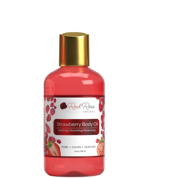 Body Oil Strawberry Shortcake Etsy