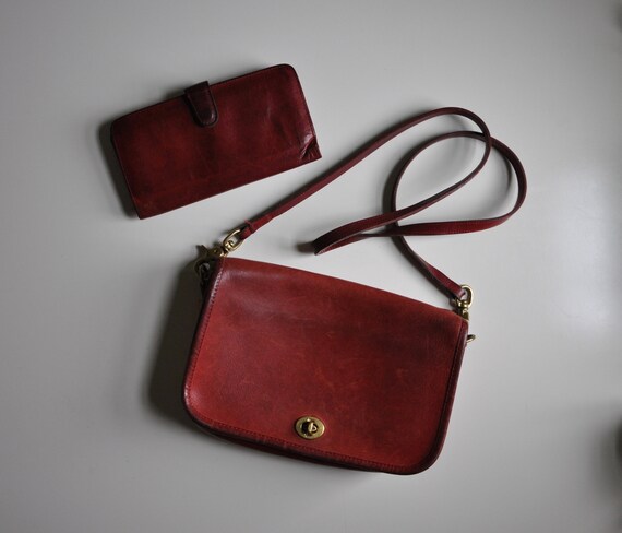 vintage leather coach purse