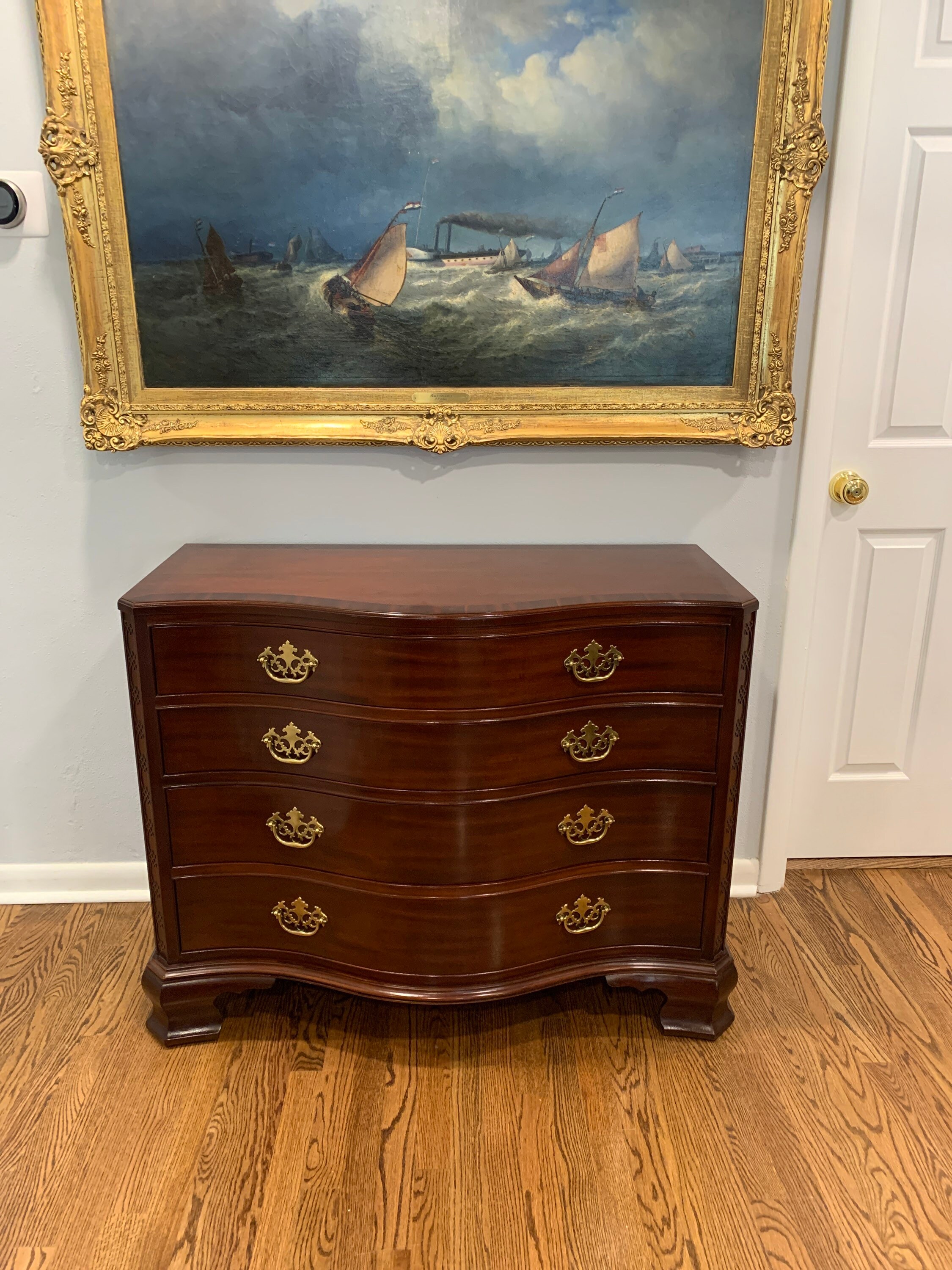 Baker Mahogany Chippendale Style Chest on Chest