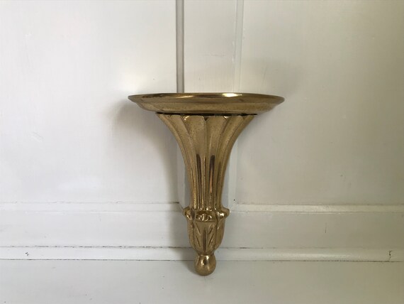 Vintage Decorative Crafts Inc Demilune Brass Shelf Hand Etsy