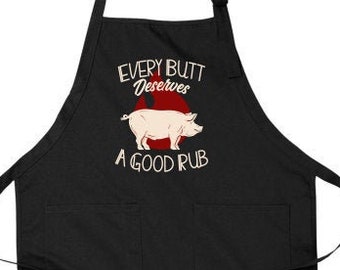 Delantal de barbacoa para hombres, colillas de cerdo, delantal divertido a la parrilla, regalos de cocina divertidos para él, regalo de broma gag, regalo del Día del Padre, barbacoa, regalo de cumpleaños