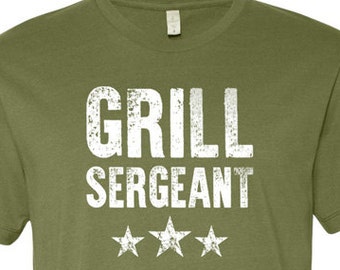 Funny BBQ Shirt Grill Sergeant Gifts For Men Fathers Day Shirt Uncle Shirt For Papa Gift For Dad Husband Shirt Husband Gift Mens Tee - JM237