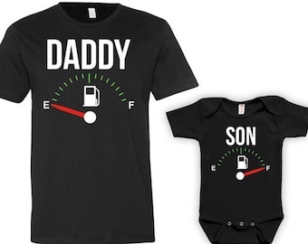 Matching Father And Son Shirts Daddy And Son Gifts Clothing Dad And Son Gifts Matching Set Baby Daddy And Me Outfit Bodysuit - JM121-123