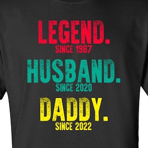 Custom Daddy Shirt Fathers Day Gift For Papa Personalized Husband Shirt With Names Years Age Gift for Husband Father Birthday Christmas Bday