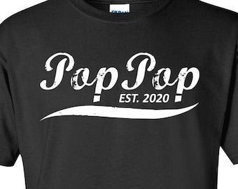 Pop Pop Since (Any Year) Grandpa T Shirt Father's Day Gift Papa Shirt Gift For Grandpa Gift For Him Paw Paw Grandfather Tee Mens Tee - JM255