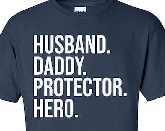 Esposo regalo papá regalo papá papá camisa papá regalo regalo nuevo papá regalo marido camiseta papá camiseta Padre regalos para papá presente marido protector
