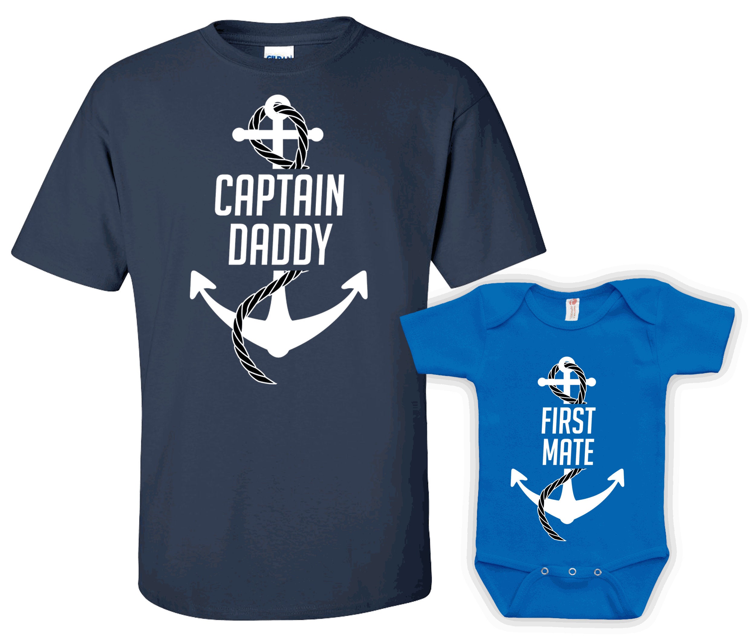 Daddy Son Shirts Dad and Son Matching Set Captain and First | Etsy Canada