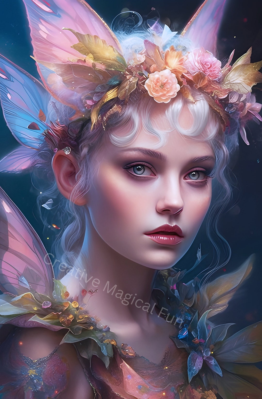 Pixie Princess Printable Wall Art, Digital Artwork, Digital Download ...