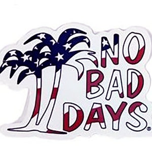 Calcomanía adhesiva de No Bad Days® USA - Rojo, blanco y azul