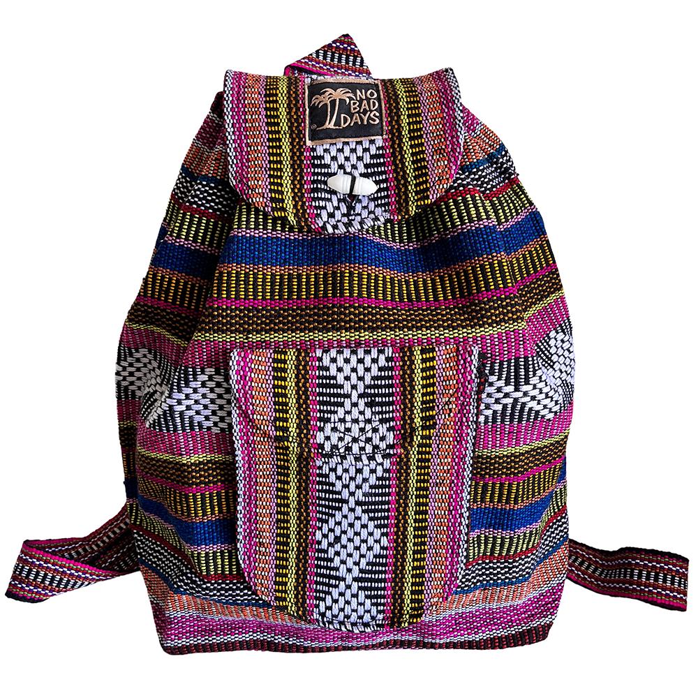 Unbranded | Multicolored Bohemian Baja Fabric Backpack or Bookbag (One Size) Amazon.com | Mandala Crafts Bohemian Backpack – Boho  main image 3