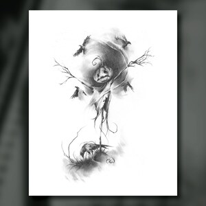The Circling of Crows - Print
