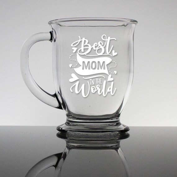 Personalized Mothers Day Glass Coffee Mug - Custom Etched Office Gift for  Mom, Gift for Her, Grandmother, Super Mom (16oz) - Etsy