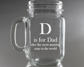 D is for Dad, Gift For Dad, Husband Gift, Fathers Day Gift