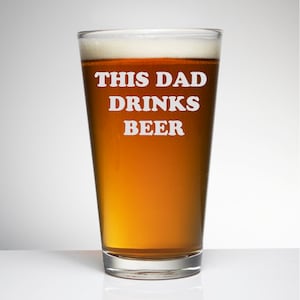 Customizable Pint Glass, Mothers Day Gift, Fathers Day Gifts - Birthday, Bachelor, Bachelorette