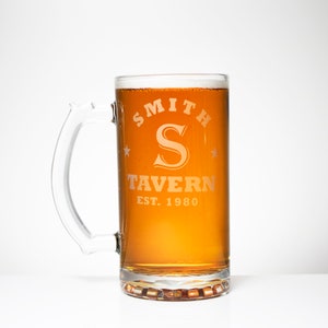 Best Birthday Gift Idea for Beer Lovers! Engraved Beer Mug, Anniversary Gift, Personalized Beer Glass Gift for men. Gift for Dad