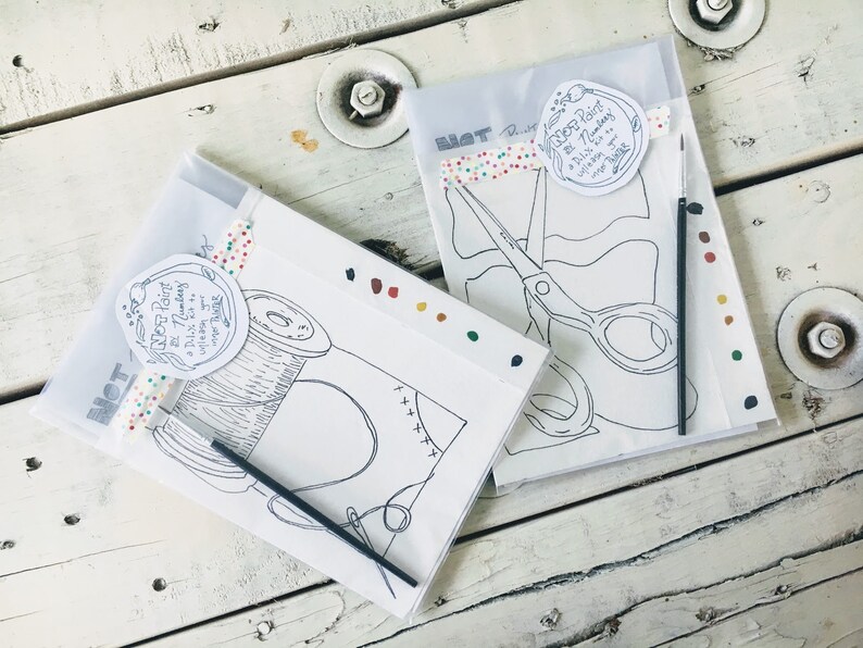 DIY Watercolor Not a Paint by Numbers Watercolor Kit Etsy