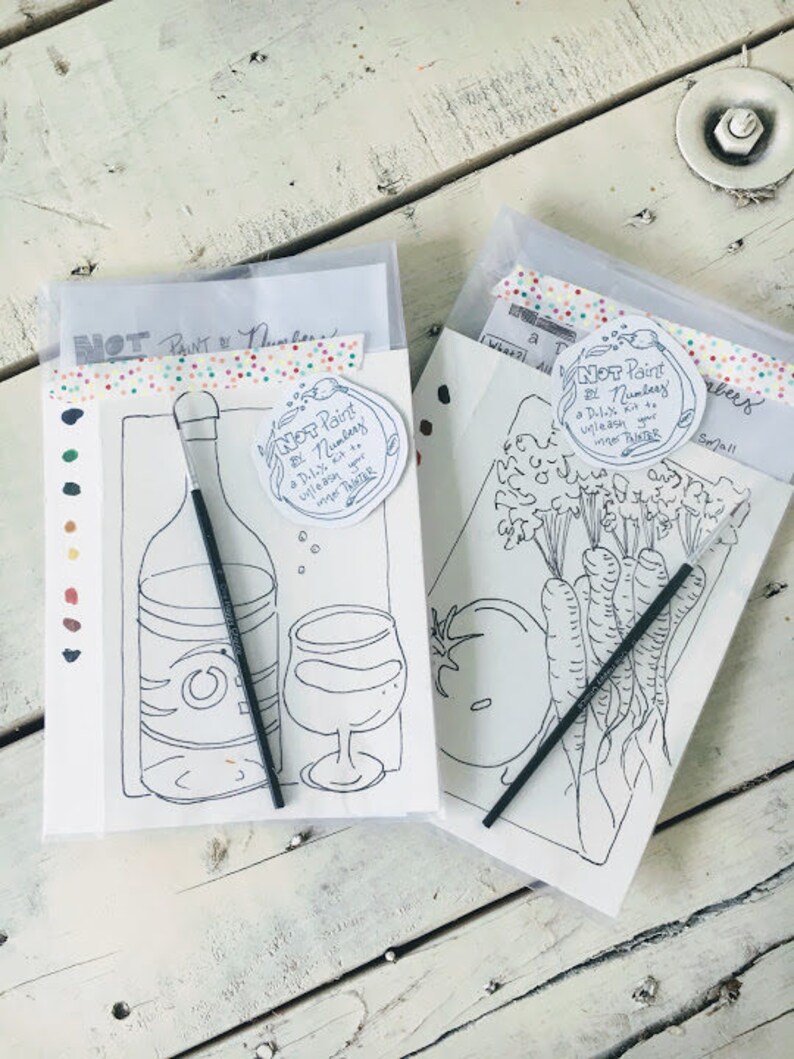 DIY Watercolor Not a Paint by Numbers Watercolor Kit Etsy