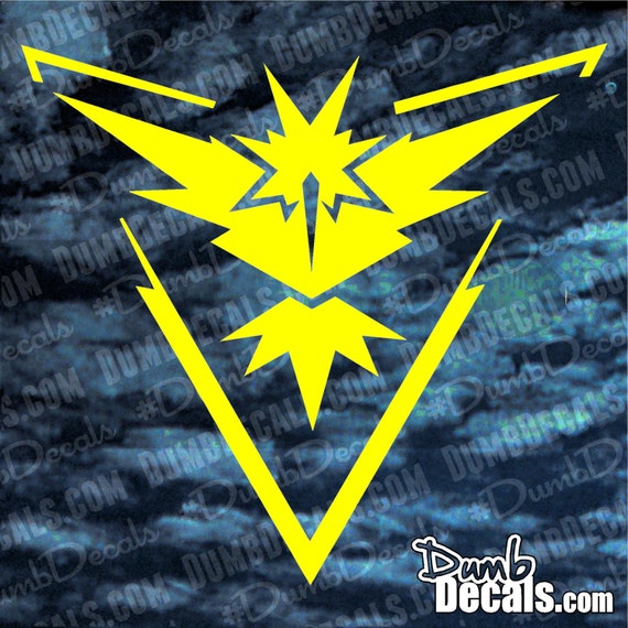 ALL SIZES Pokemon go Team Valor Moltres Decal Phone Tablet Laptop Wall Window