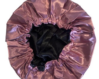 ADJUSTABLE, high quality, double layer reversible hair bonnet/head wrap. Protects hair from damage while sleeping.