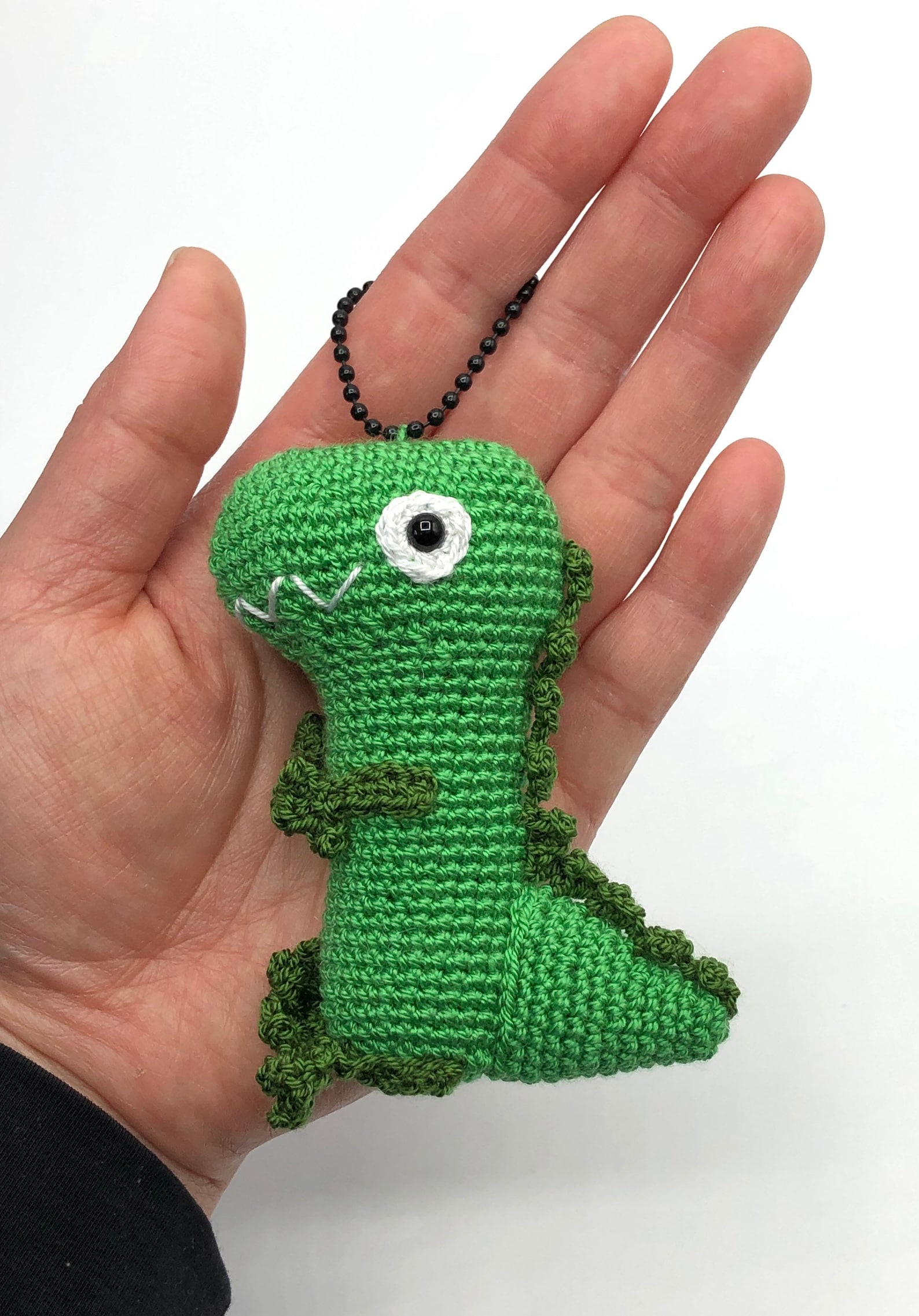 Crochet Dinosaur Keychain Etsy