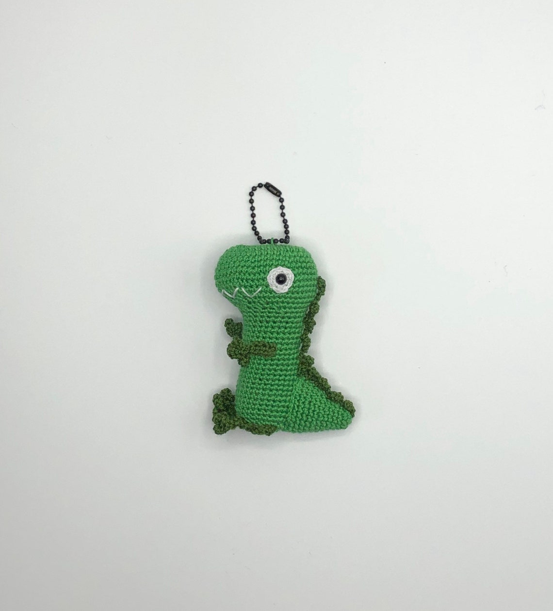 Crochet Dinosaur Keychain Etsy