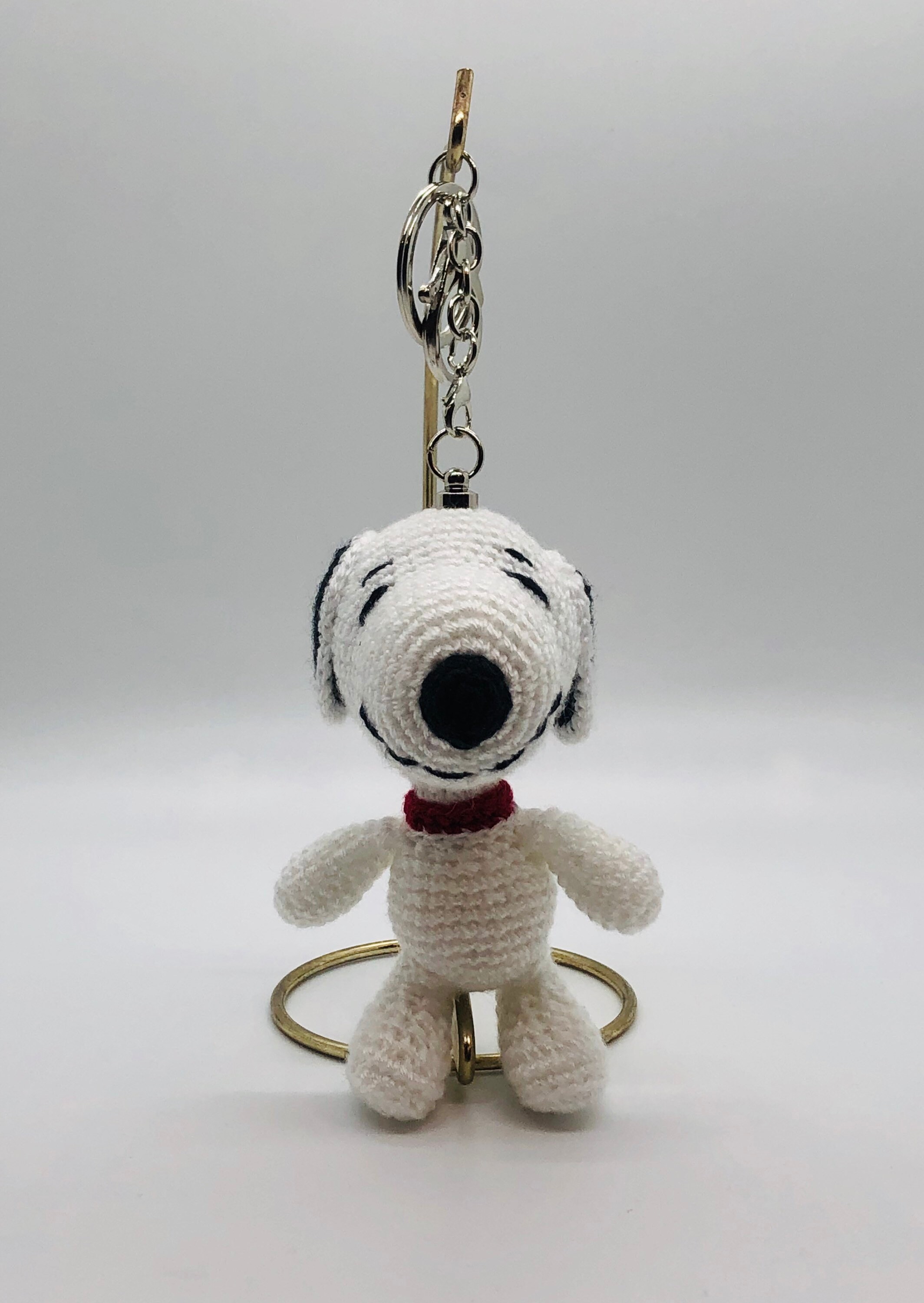 Crochet Snoopy Keychain / Rear View Mirror Accessories Etsy