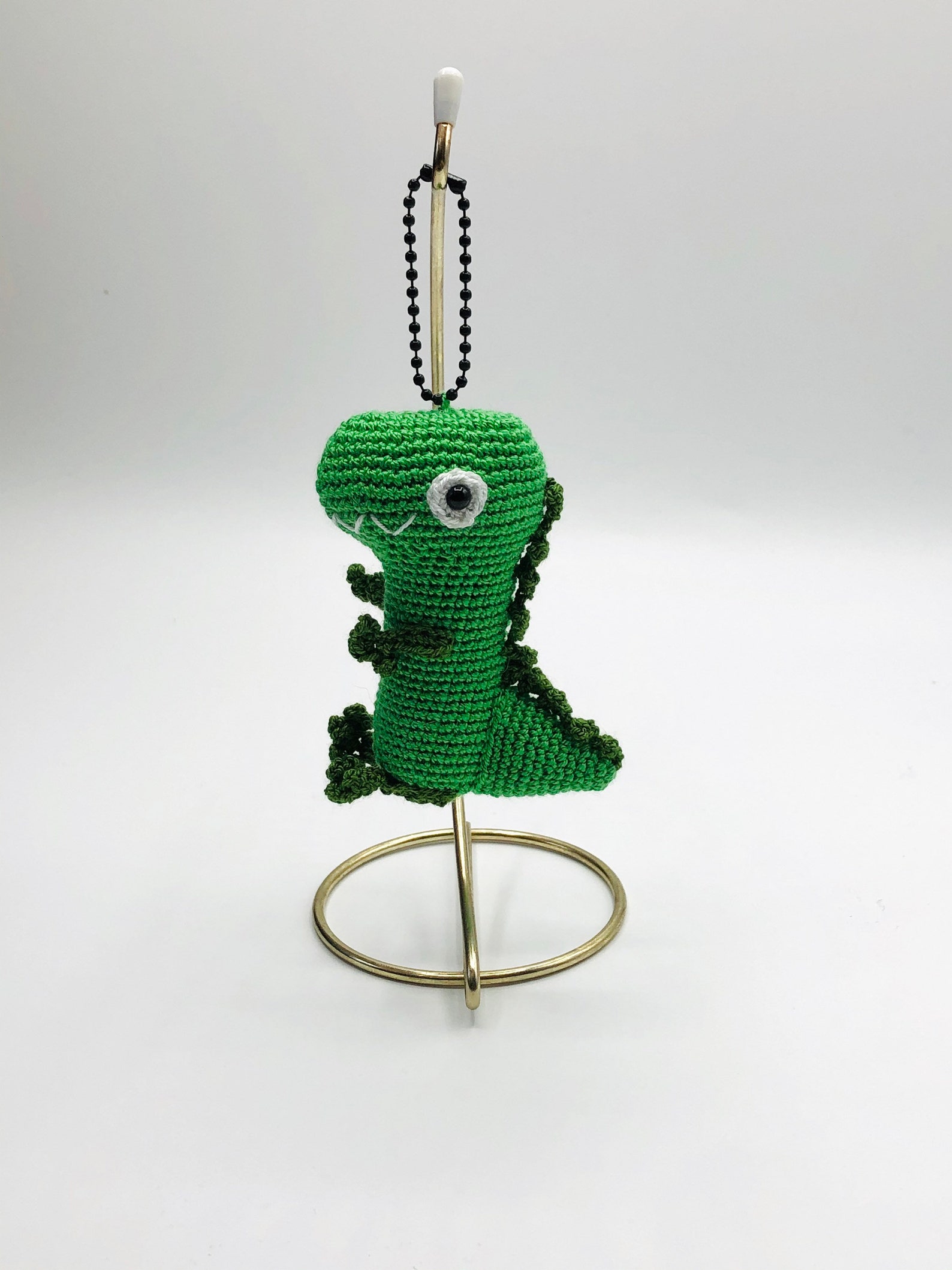 Crochet Dinosaur Keychain Etsy