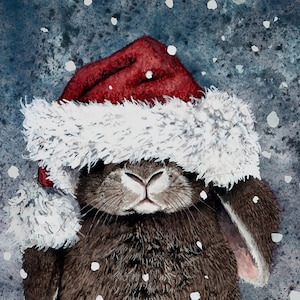 Biglietto di auguri, "Kris Kringlypaws" di Maggie Vandewalle, 5" x 7" con busta