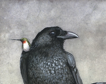 Greeting Card, Soulmates by Maggie Vandewalle, 5" x 7" blank card with envelope