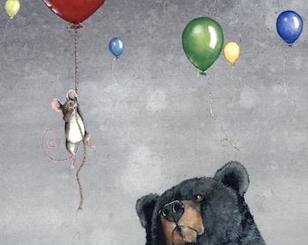 Greeting Card, "Gadabout" Maggie Vandewalle, 5" x 7" blank card with envelope