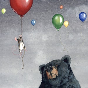 Tarjeta de felicitación, "Gadabout" de Maggie Vandewalle, 5" x 7" en blanco con sobre