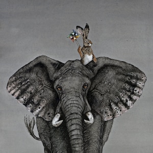 Tarjeta de felicitación, "Después del desfile" de Maggie Vandewalle, tarjeta en blanco de 5" x 7" con sobre