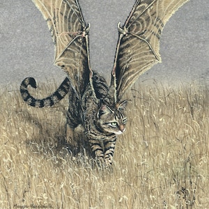 Greeting Card, "Prowling" by Maggie Vandewalle, 5" x 7" blank card with envelope