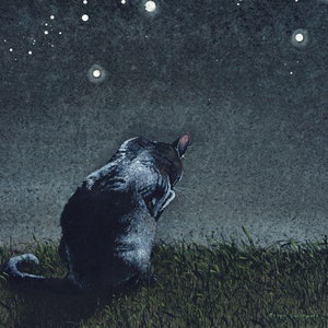 Biglietto d'auguri "Bagno di luna" di Maggie Vandewalle, 13 x 18 cm, con busta