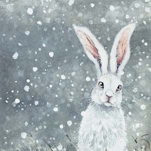 Tarjeta de felicitación "Blanco invierno" de Maggie Vandewalle, de 13 x 18 cm, con sobre.